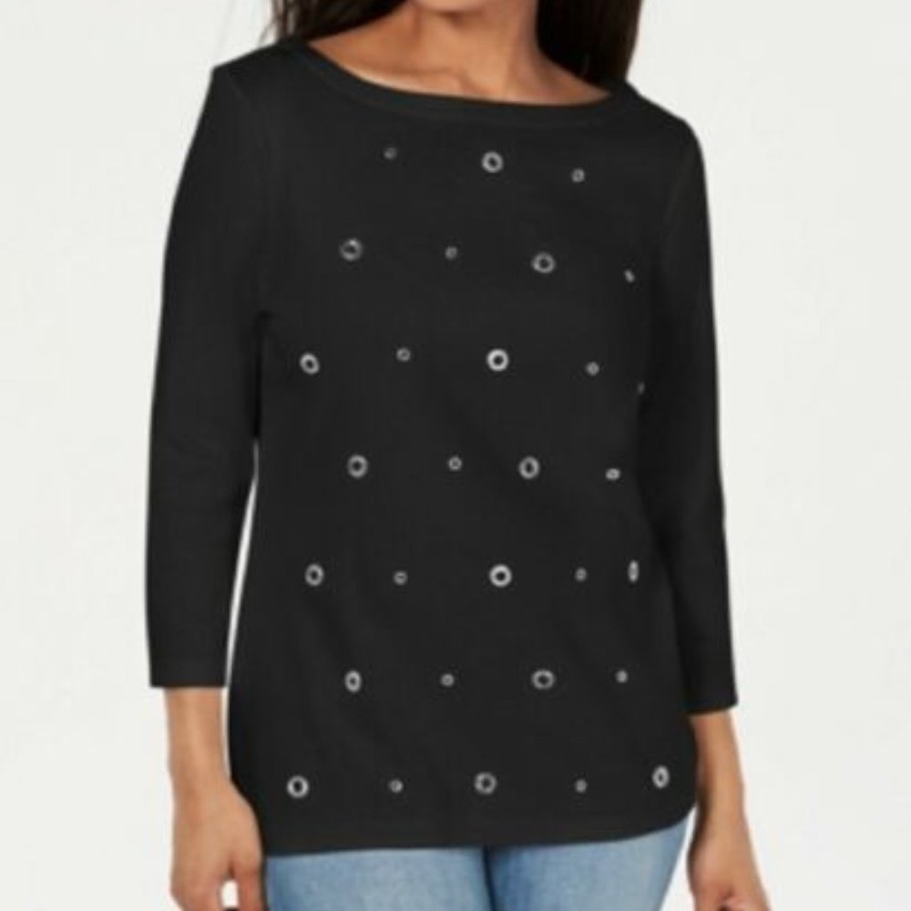 🌼Karen Scott Sport Grommet Top🌼